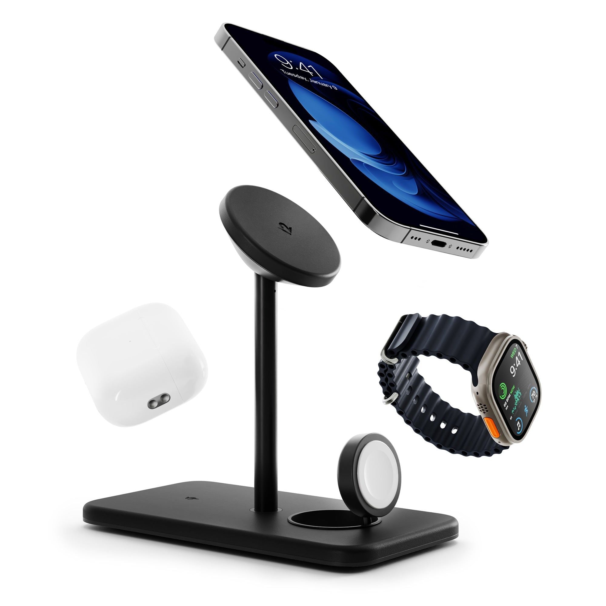 Twelve South HiRise 3 Deluxe 3-in-1 Wireless Charging Stand - Apple (CA)