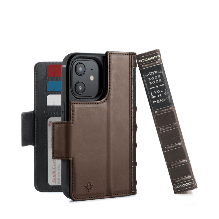 iPhone 12/13 series Leather Folio Case Wallet with MagSafe - The